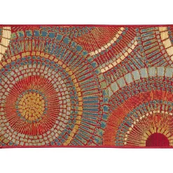 Red & Blue Circles Indoor/Outdoor Rug, 3x4