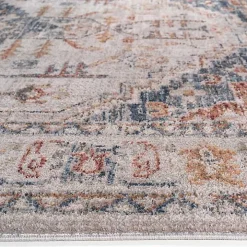 Red & Blue Vintage Medallion Area Rug, 5x7