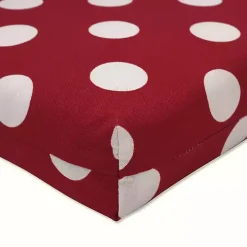 Red & White Polka Dot Outdoor Chaise Cushion