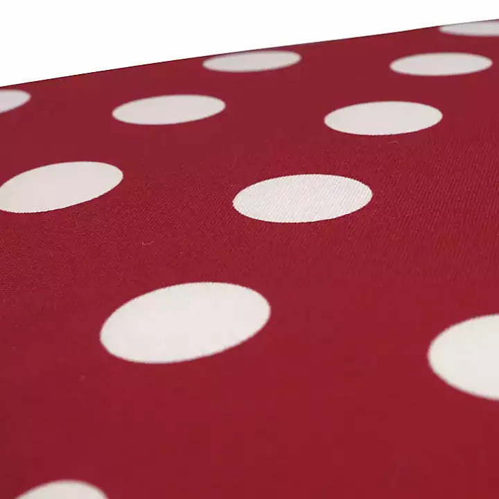 Red & White Polka Dot Outdoor Settee Cushion
