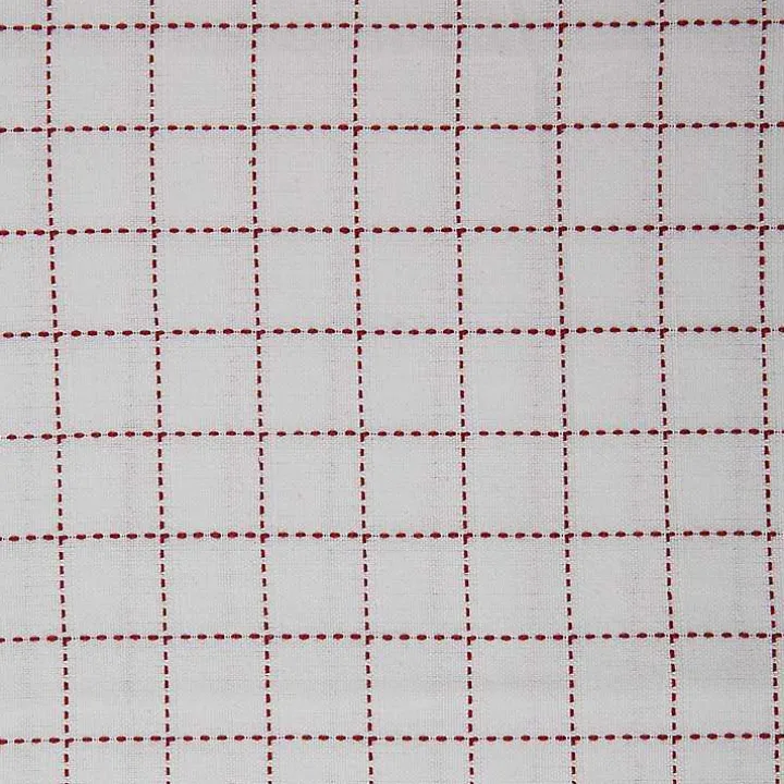 Red & White Woven Patterns 5-pc. Dish Towel Set