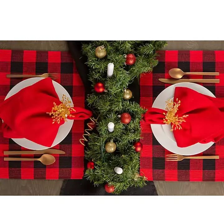 Red and Black Buffalo Check Placemats, Set of 6