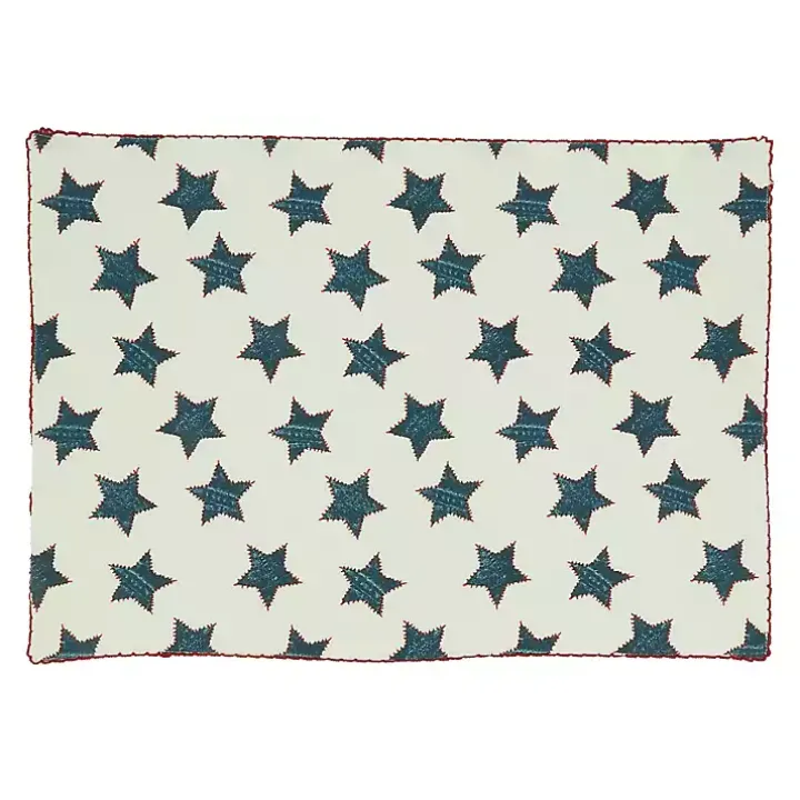 Red and Blue Star Placemats, Set of 4