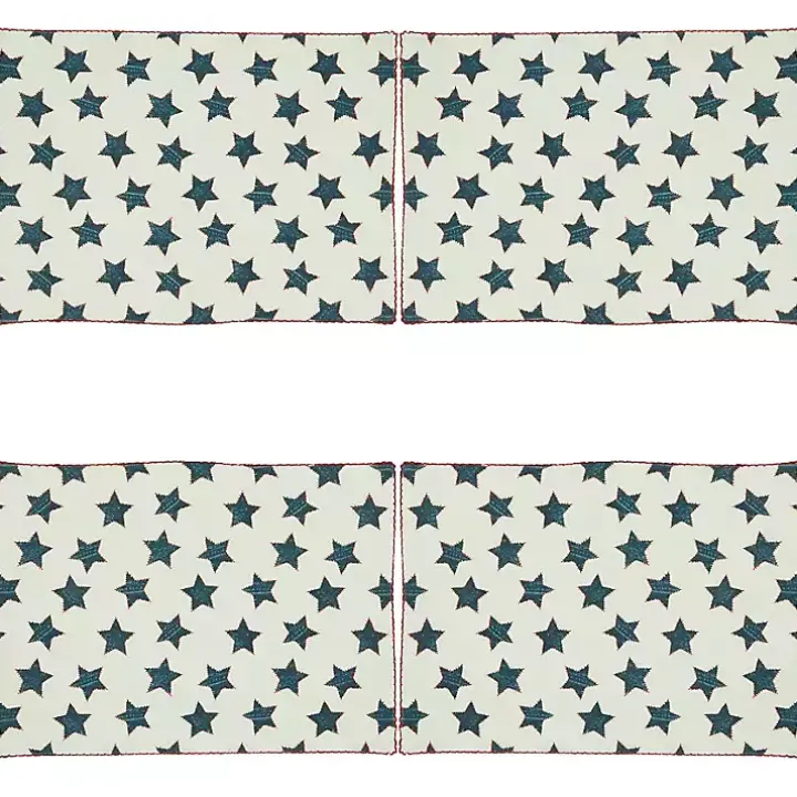 Red and Blue Star Placemats, Set of 4