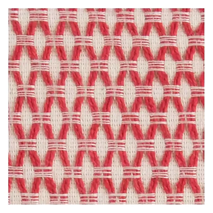 Red and Ivory Geometric Pillow, 22 in.