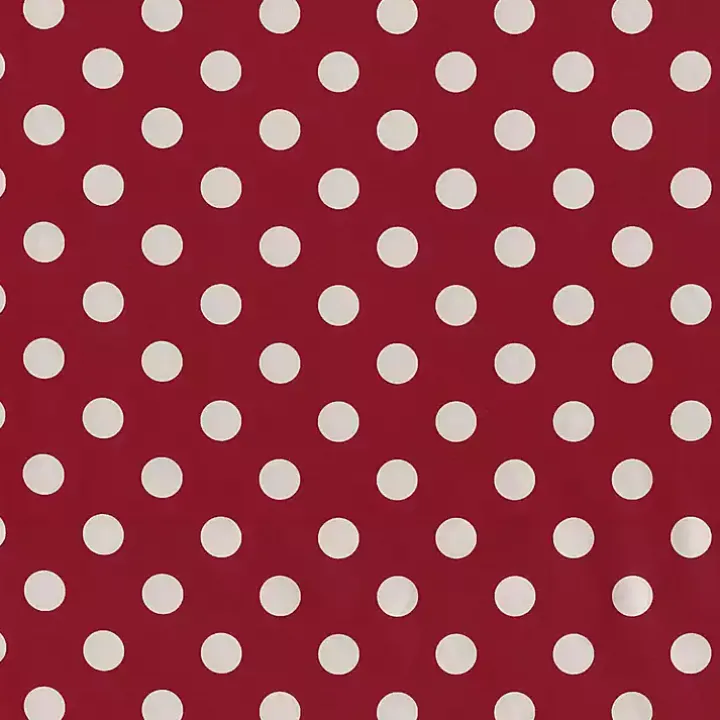 Red and White Polka Dot Outdoor Pillows, Set of 2