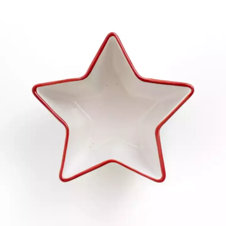 Red and White Star Appetizer Bowl