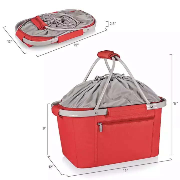 Red Arkansas Razorbacks Cooler Basket
