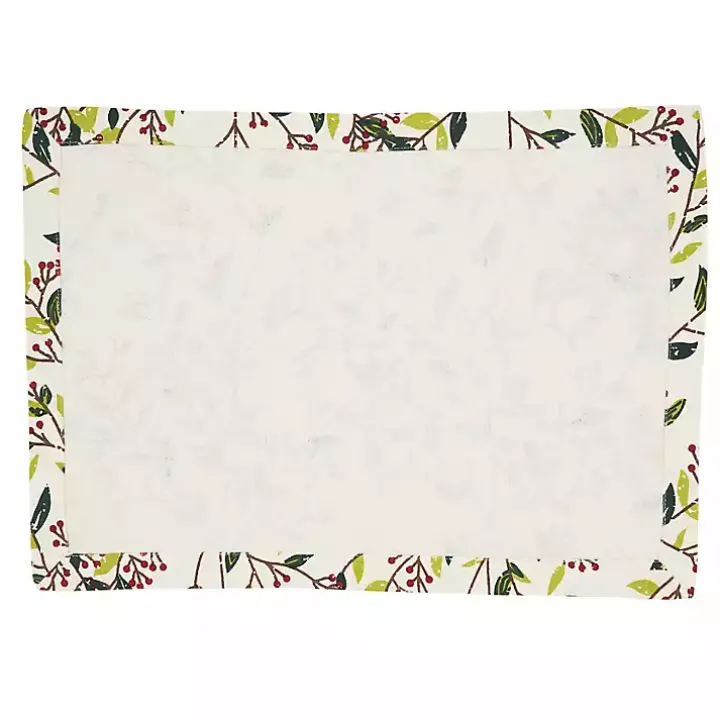 Red Berry Delight Cotton Placemats, Set of 4