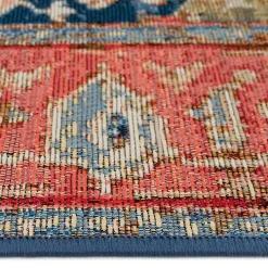 Red Diamond Medallion Indoor/Outdoor Rug, 3x4