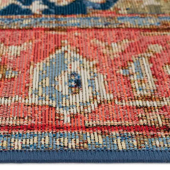 Red Diamond Medallion Indoor/Outdoor Rug, 3x4