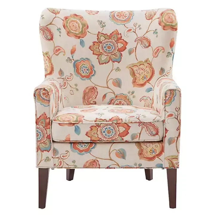 Red Floral Colette Accent Chair