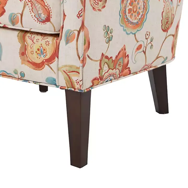 Red Floral Colette Accent Chair