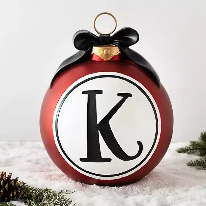 Red Monogram K Ornament