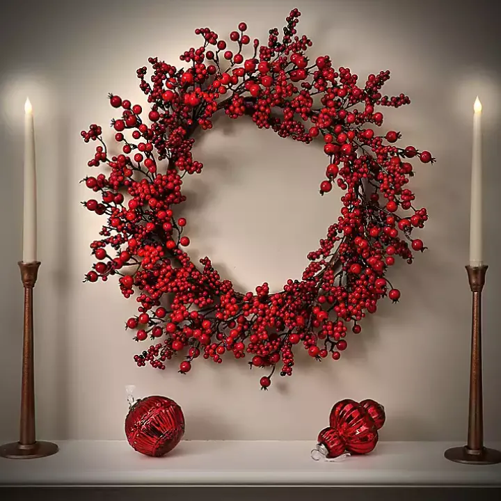 Red New England Berry Wreath