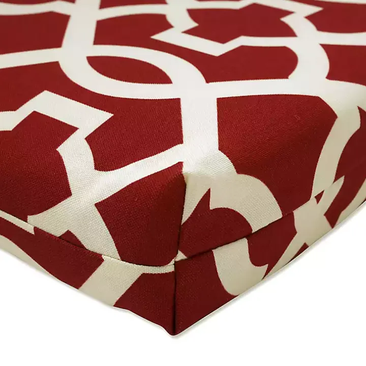 Red New Geometric Outdoor Chair Cushion