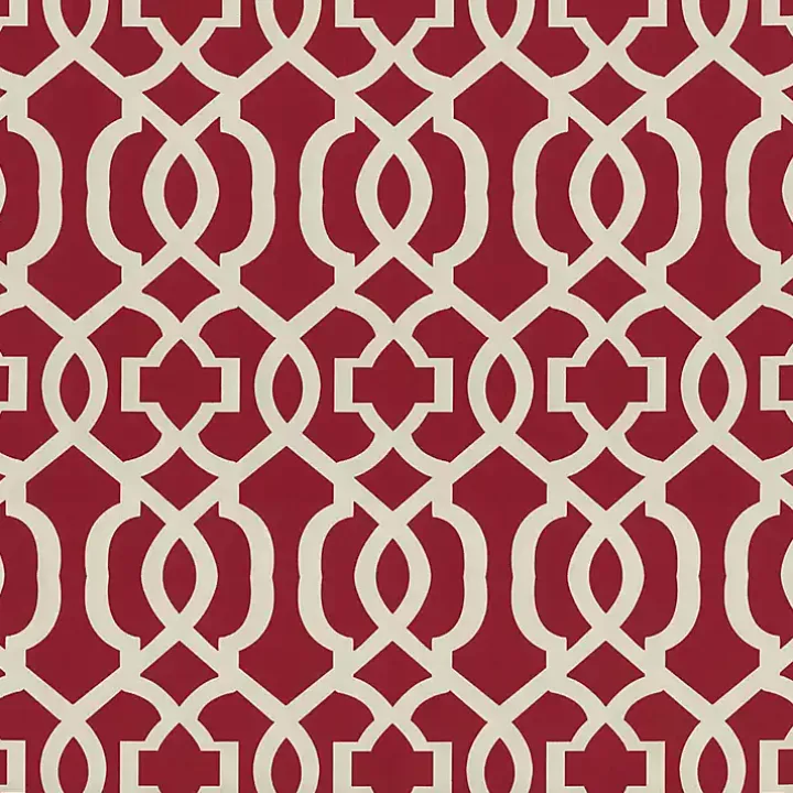 Red New Geometric Round Edge Outdoor Chair Cushion