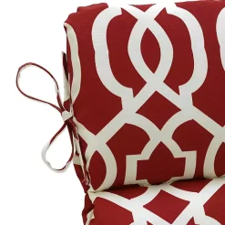 Red New Geometric Round Edge Outdoor Chair Cushion