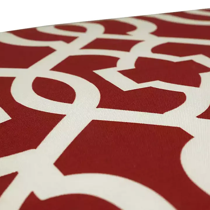 Red New Geometric Wicker Chair Cushions, Set of 2