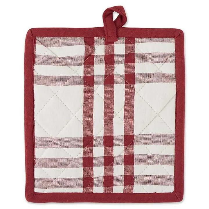 Red Plaid Eat Drink Enjoy 4-pc. Dish Towel Set
