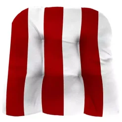 Red Stripe French 3-pc. Outdoor Wicker Cushion Set