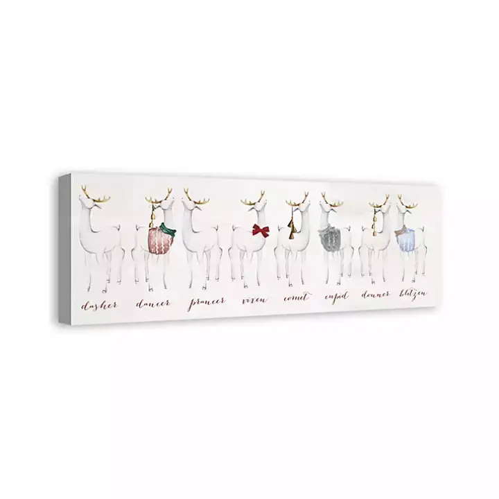 Reindeer Lineup Canvas Art Print