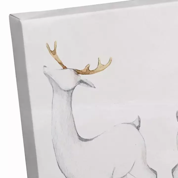 Reindeer Lineup Canvas Art Print