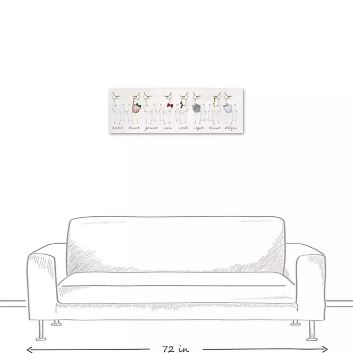Reindeer Lineup Canvas Art Print