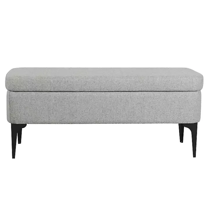 Ricardo Gray Woven Storage Bench