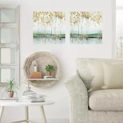 River Breath Canvas Art Prints, Set of 2