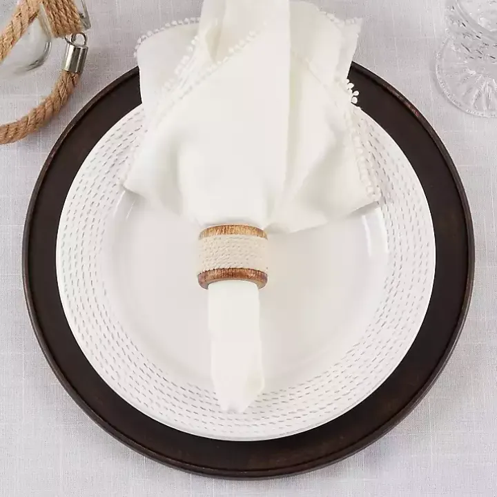 Rope Wrapped 4-pc. Napkin Ring Set