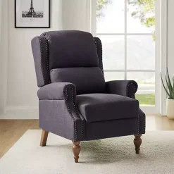Rosalie Charcoal Upholstered Manual Recliner