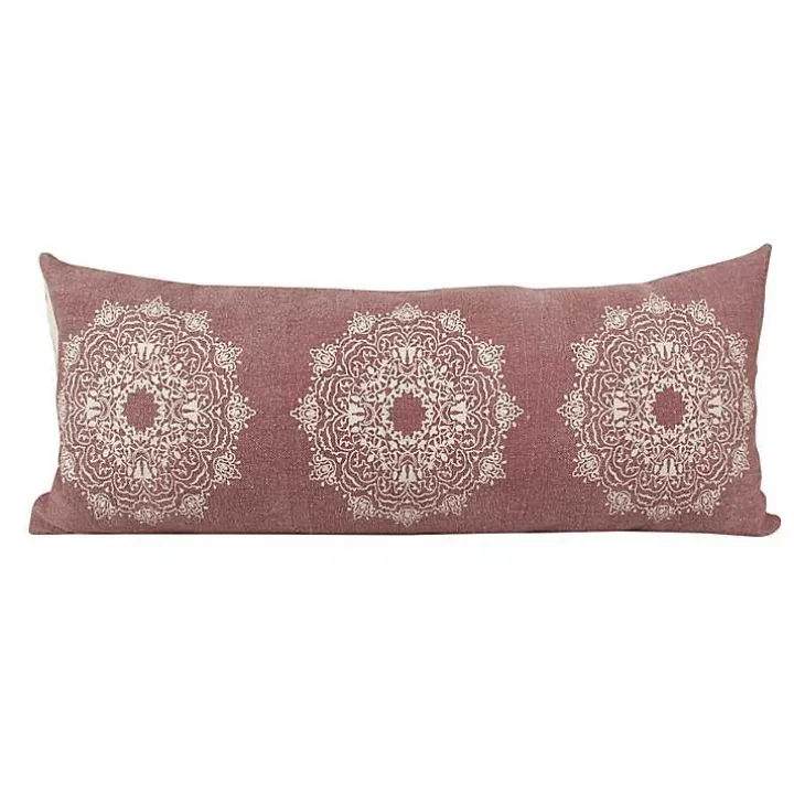 Rose Bohemian Medallion Lumbar Pillow
