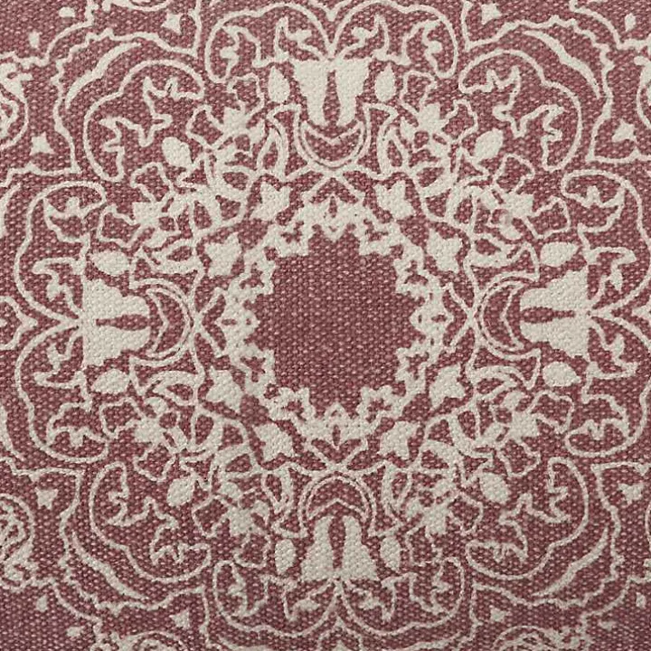 Rose Bohemian Medallion Lumbar Pillow