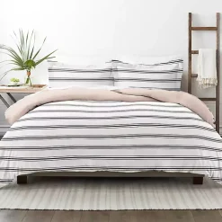 Rose Pink Echo Stripe 3-pc. King Duvet Cover Set