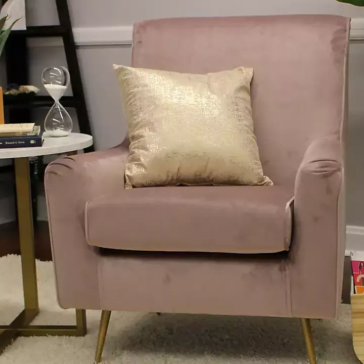 Rose Velvet Lana Accent Chair