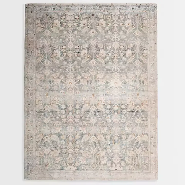 Rosette Denim Area Rug, 5x7