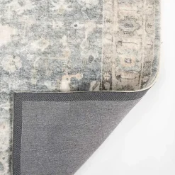 Rosette Dusty Aqua Area Rug, 7x9