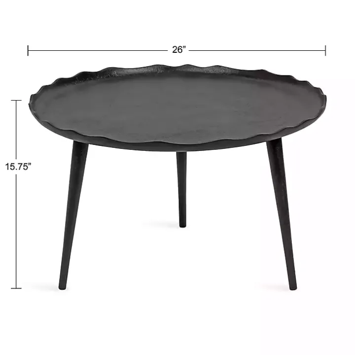 Round Black Alessia Coffee Table