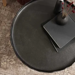 Round Black Alessia Coffee Table