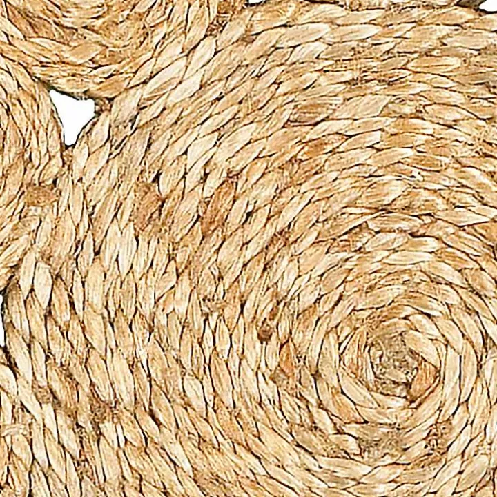 Round Braided Natural Jute Placemats, Set of 2