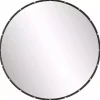 Round Dark Bronze and Gold Wall Mirror