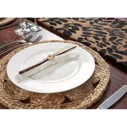 Round Decorative Braided Jute Placemats, Set of 2