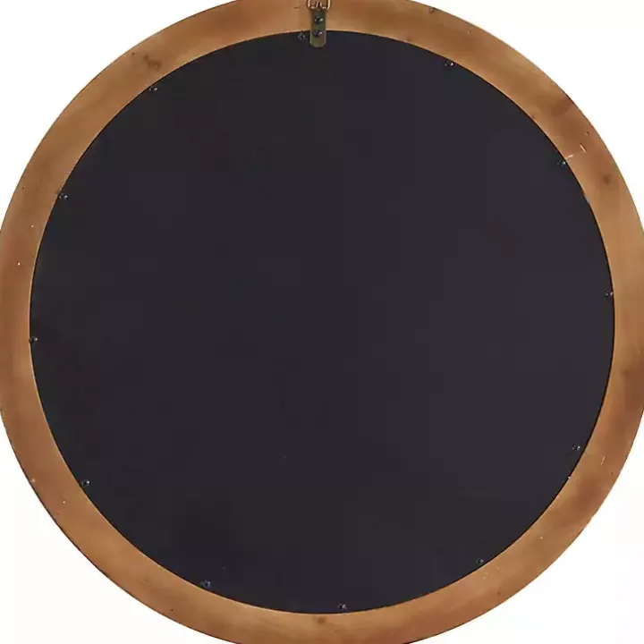 Round Distressed Beaded Wall Mirror, 28 in.