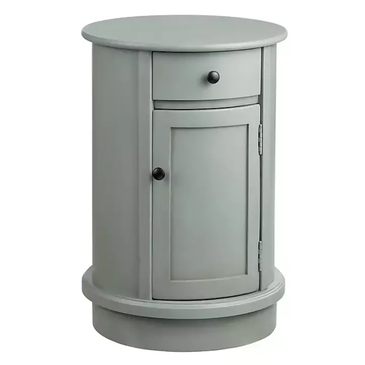 Round Gray Beckly Accent Table