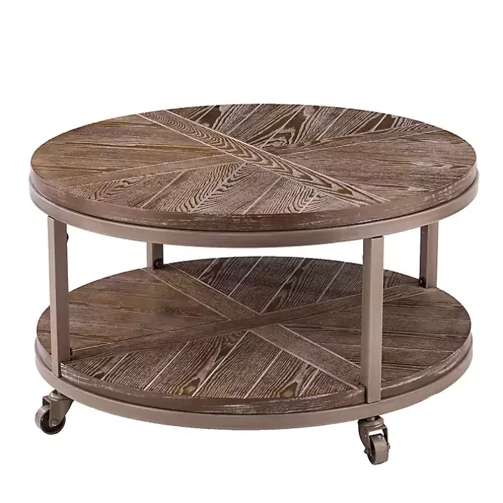 Round Kona Rolling Coffee Table