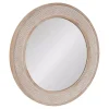 Round Natural Rattan Wall Mirror
