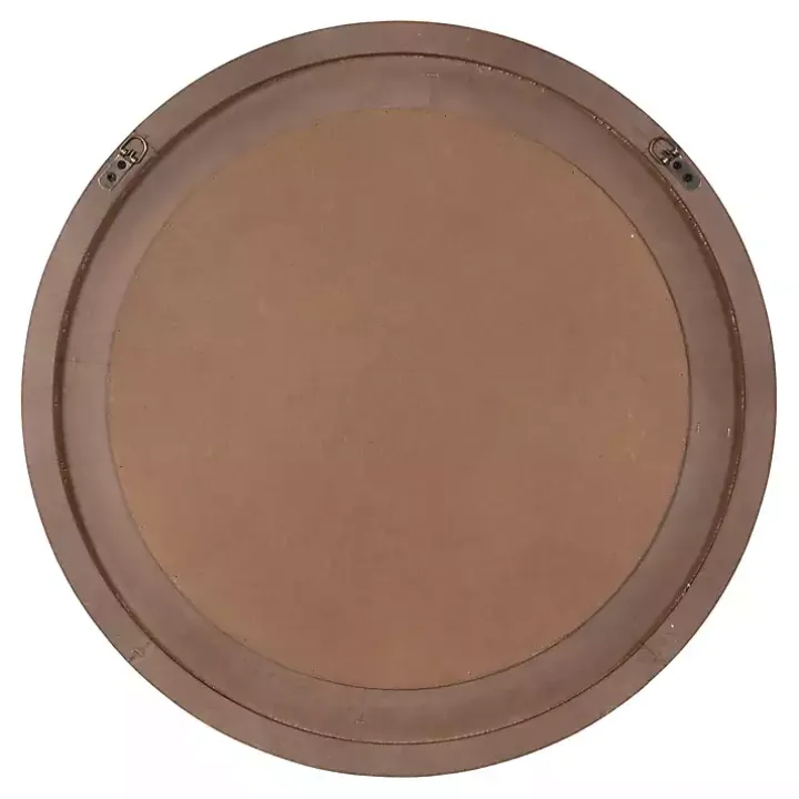 Round Natural Rattan Wall Mirror