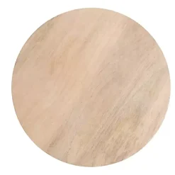 Round Natural Wood Jess Accent Table