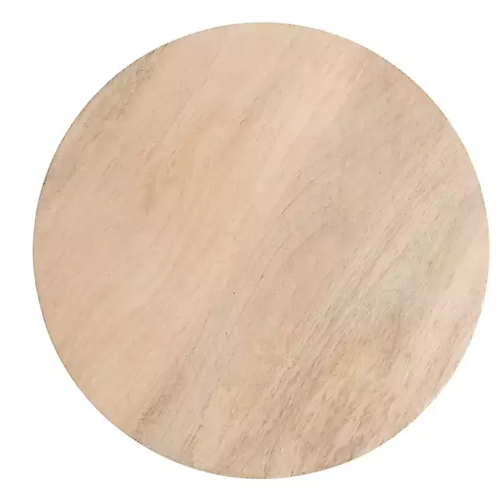 Round Natural Wood Jess Accent Table
